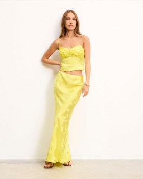  Falda larga Rivka Sunset Yllw Jcq de Future | Faldas para mujer