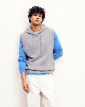 Sudadera con capucha sin mangas From Future, gris jaspeado oscuro | Sudaderas con capucha para hombre