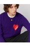  From Future Heart Crewneck Sweater Mørk Heather Grå | Herre Cashmere Crewneck Sweatere