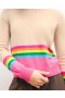  From Future Lav Crewneck Sweater Med Flerfarvede Striber Sand | Dame Cashmere Crewneck Sweatere