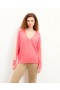 From Future Oversized V-hals sweater med striber og lyse ærmer Sunset Pink | Dame Cashmere V-hals sweatere