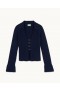  From Future Polo Neck Sweater Med Future Knapper Marineblå | Dame Cashmere V-hals Sweatere
