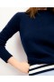 Fra Future Kort Crewneck Sweater Marineblå | Dame Cashmere Crewneck Sweatere