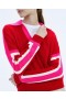  From Future Tricolor Polo Neck Sweater Perfect Red | Dame Cashmere V-hals Sweatere