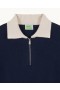  From Future Two-Tone Kortærmet Polo Neck Sweater Marineblå | Dame Cashmere V-Hals Sweatere