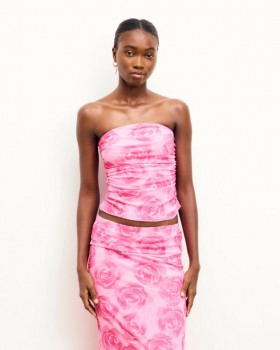  From Future Melia Stropløs Top Candy Flowers | Dame Skjorter, T-shirts & Toppe