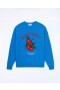  Van Future Keep It Tasty Crewneck Sweater Surf Blue | Dames Cashmere Crewneck Truien