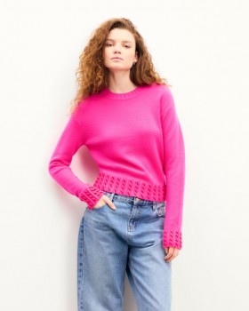 Van Future Crewneck Trui Passion Pink | Dames Cashmere Crewneck Truien