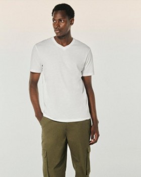  From Future T-shirt met korte mouwen en V-hals, wit | Herenshirts & T-shirts