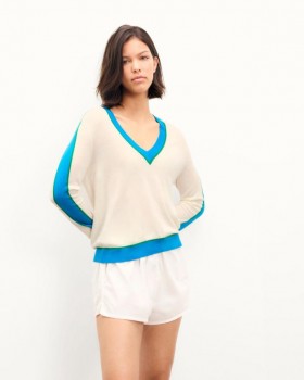  From Future V-hals trui wit | Dames zomertruien