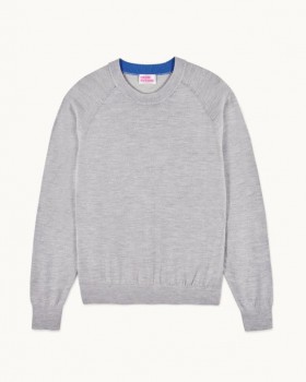  From Future Crewneck -neulepaita, vaaleanharmaa | Miesten merinovillaneuleet