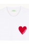  T-shirt blanc à manches courtes et col rond From Future avec motif cœur | Chemises et t-shirts pour hommes