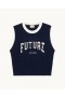  Pull sans manches bleu marine de Future Future | Tricots d'été pour femmes