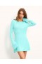  Robe Future Naïm à manches courtes et longues vert turquoise | Robes pour femmes