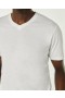  T-shirt blanc à manches courtes et col en V From Future | Chemises et t-shirts pour hommes