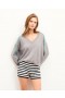 Pull col V From Future, gris chiné foncé | Pulls col V en cachemire pour femme