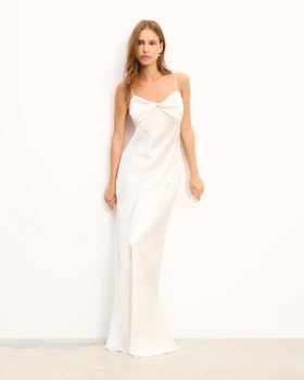  Robe Gabriella blanche à bretelles longues de Future | Robes pour femmes