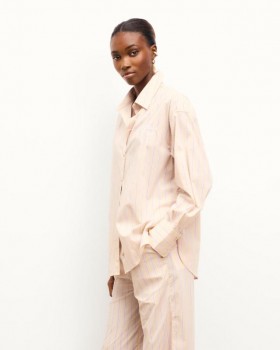  Chemise à manches longues From Future Rayures Beige | Chemises, T-shirts et Hauts pour femmes