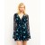  Robe courte à manches longues Lina Midnight Bouquet de Future | Robes pour femmes