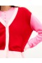  Von Future Cardigan Passion Red | Kaschmirpullover mit V-Ausschnitt für Damen