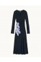  Von Future Marlow Langarmkleid Big Black Orchi | Damenkleider