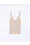  Future Plain Rippen-Tanktop Hellbeige | Damenhemden, T-Shirts & Tops