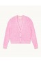  Cardigan aus kontrastierendem Fantasy-Garn von Future Short in Rosa | Damen-Cardigans