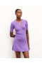 Kurzes Kurzarmkleid von Future in der Farbe Spicy Lilac | Damenkleider