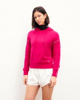  Von Future Edging And Heart Hoodie Tropical Raspbe | Damen Sommer Strickwaren