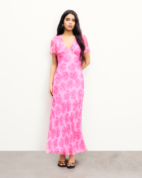  Von Future Michaela Kurzarmkleid mit Zuckerblumenmuster | Damenkleider