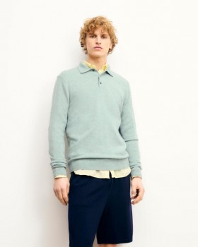  Von Future Polo Neck Sweater Storm Green Mln | Herren Kaschmir V-Ausschnitt und Polo-Pullover