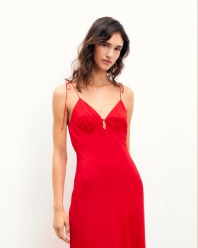  Von Future Taylor, langes Trägerkleid in Feenrot | Damenkleider